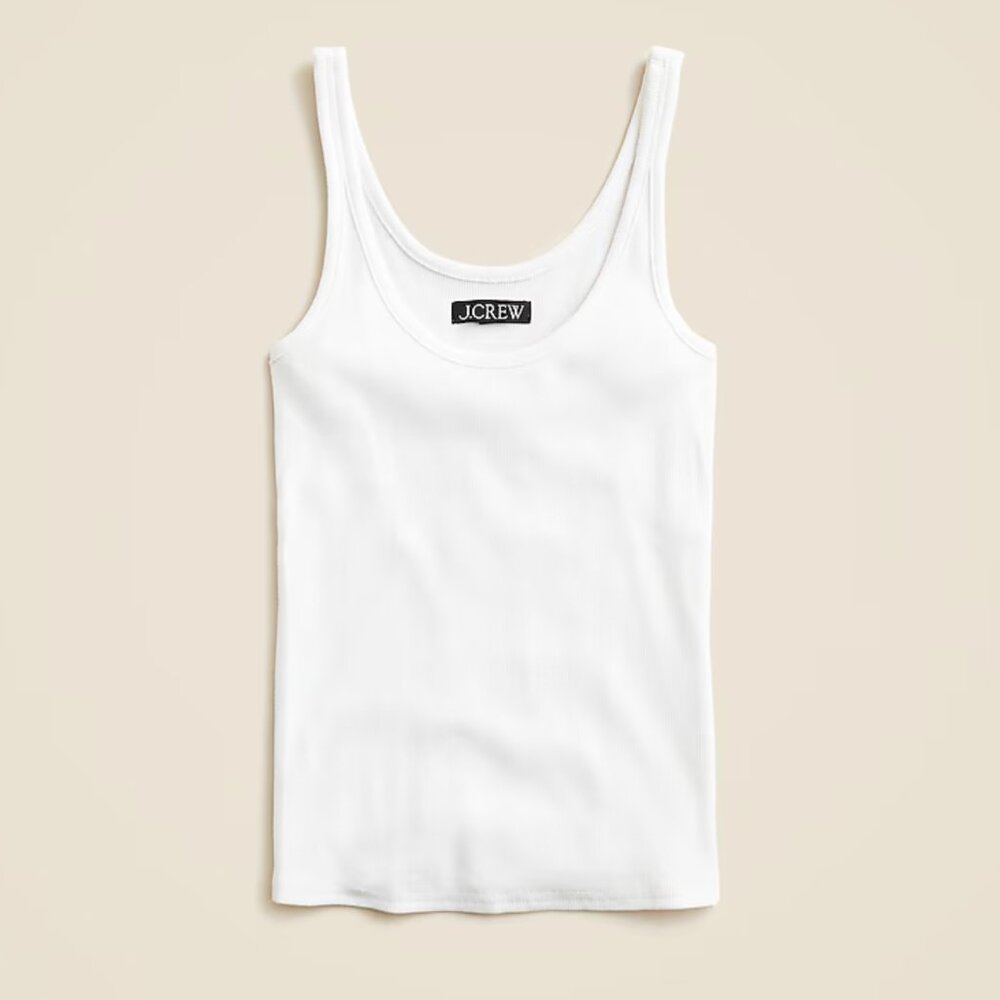 J. Crew New Fine Rib Scoopneck Tank Top